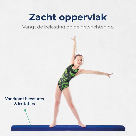 ProSkill Poutre de gymnastique - 210cm - Poutre d'équilibre - Pour la maison - Pliable - Gymnastique