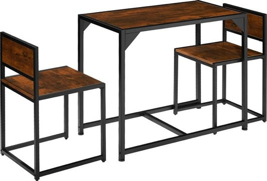 tectake® - Ensemble de sièges Milton - Ensemble de salle à manger - Rangement compact - industriel foncé - 404356