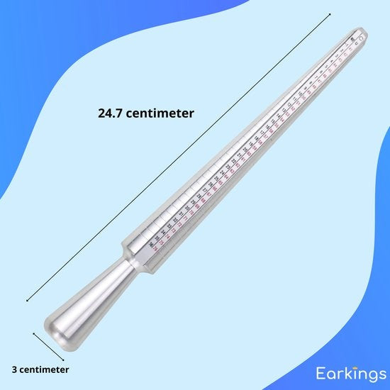 Jauge de bague - Jauge de bague pour toute taille de bague - Calibreur de bague EarKings