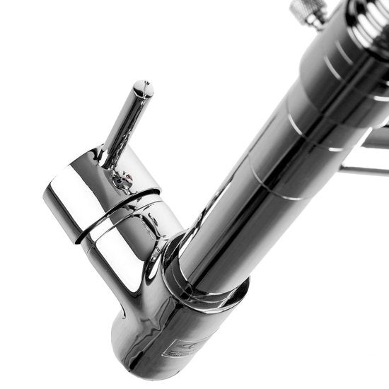 Robinet de cuisine - TecTake - Douchette Pivotante 360° - 2 Robinets - 12 cm de haut