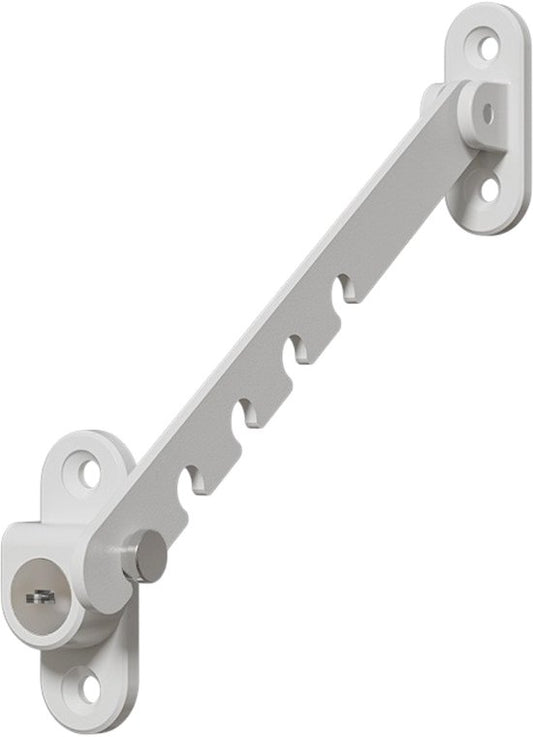 Barrière de fenêtre - Serrure - Sécurité - Porte - Retenue - Loquet - Crochet de vent - Outrigger - Pour l'extérieur et l'intérieur - Crochet de cabine - Basculant - Blanc - Luft