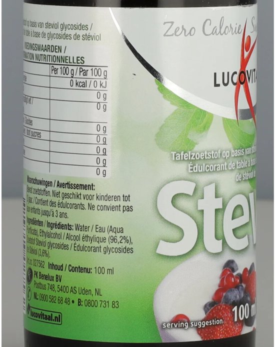 Lucovitaal Stevia liquide - 100 ml - Compléments alimentaires