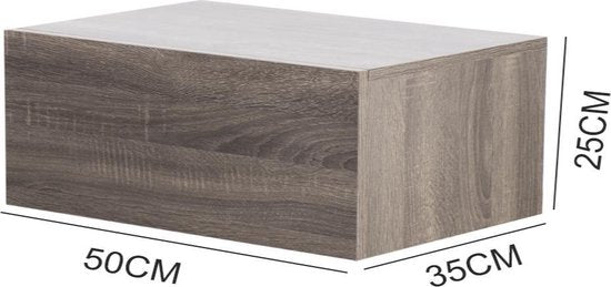 Table de nuit suspendue - armoire suspendue - avec tiroir - 50 cm de large