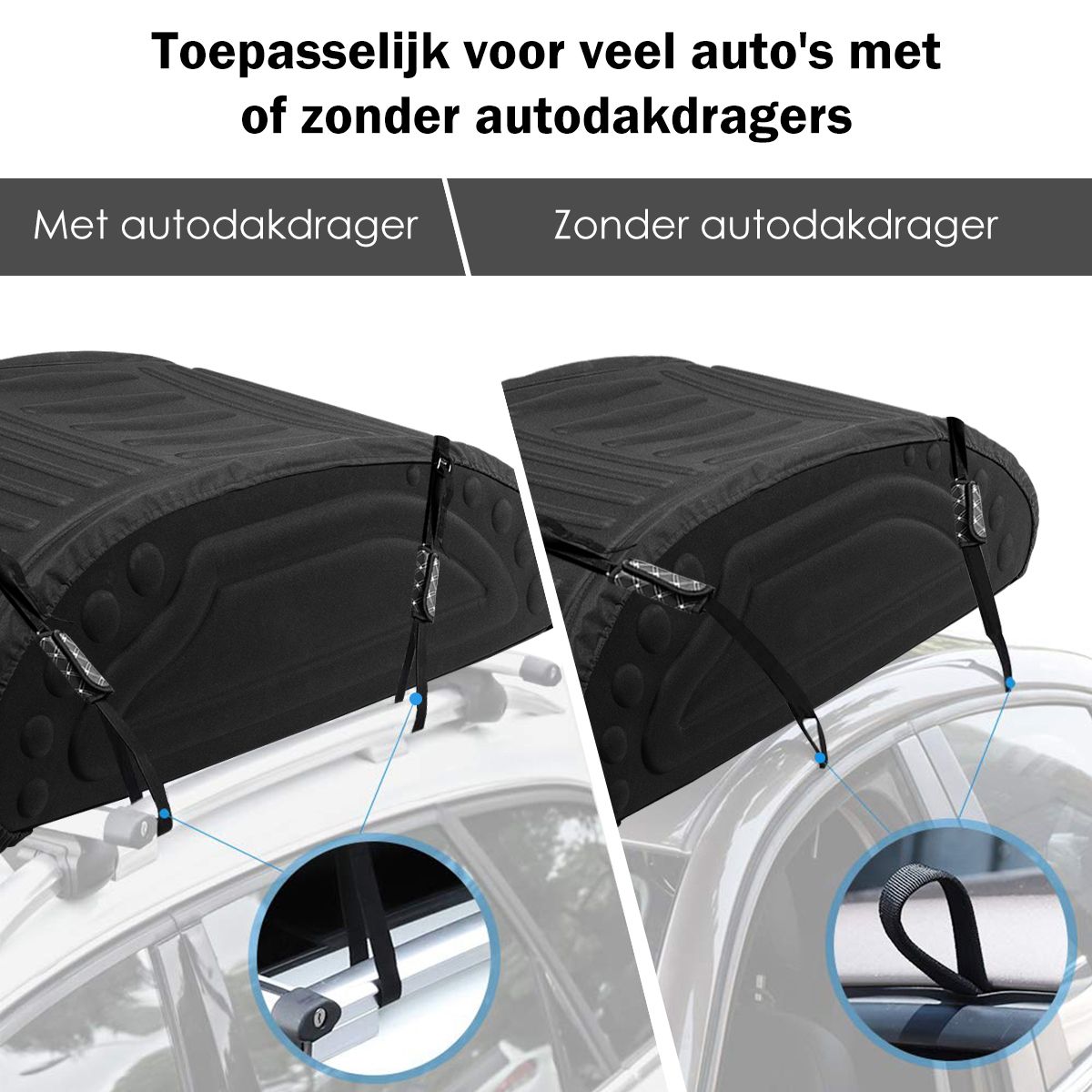Sac de toit Coast - capacité de 400 litres - imperméable - pliable - noir