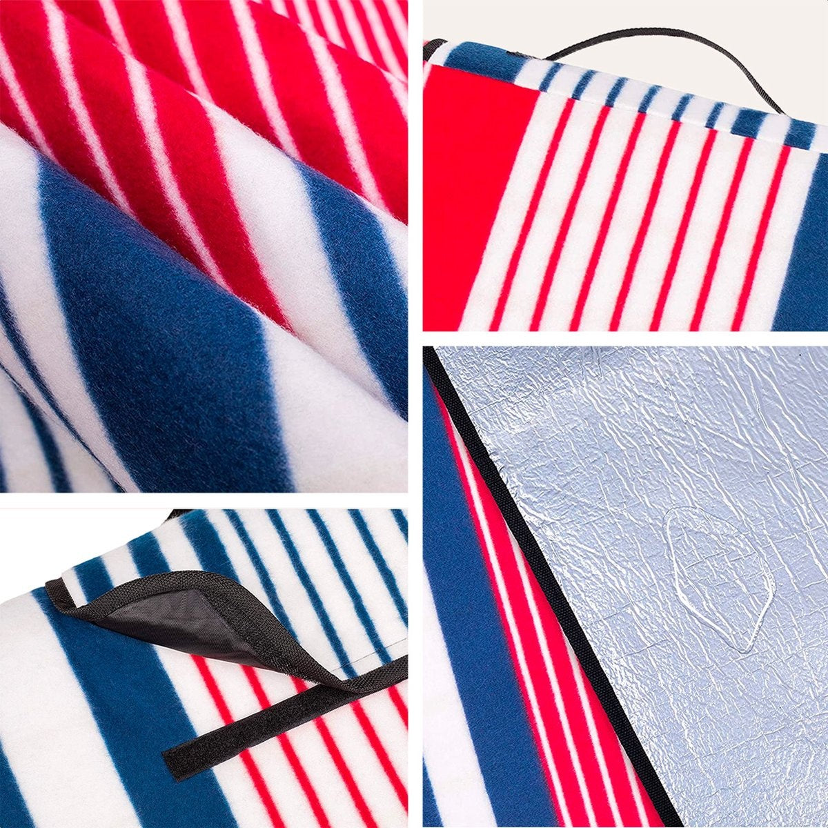 TRVLMORE Tapis de pique-nique pliable XXL - Imperméable - rembourré - 200x200 cm