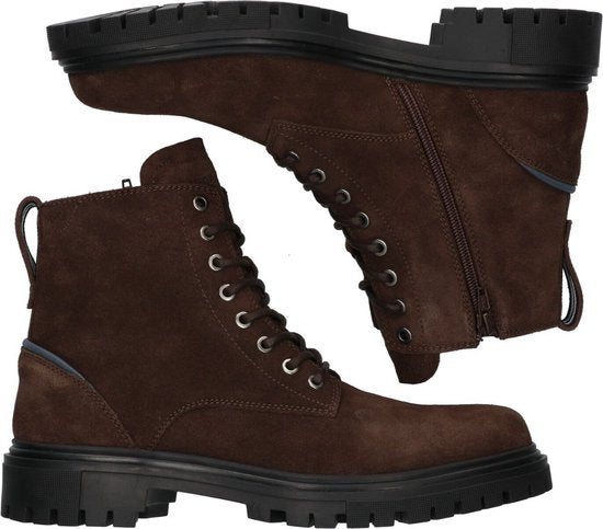 Bottes McGregor pour homme - Marron - Bottes de vétéran - Daim - Lacets