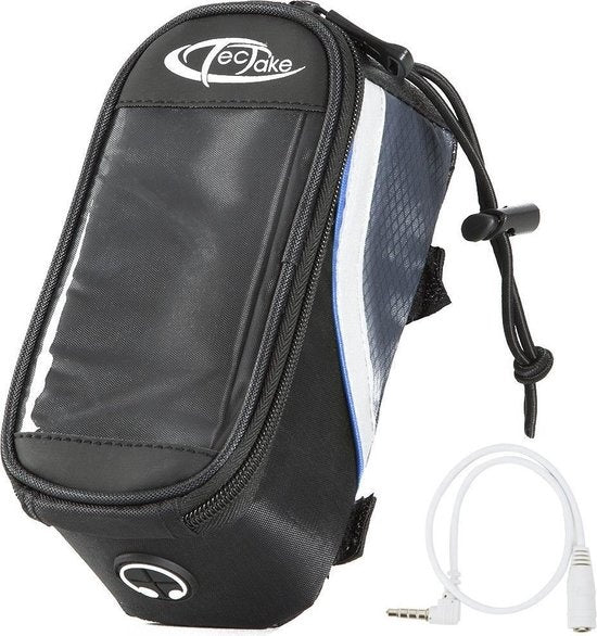 TecTake - Sacoche de cadre sacoche de vélo pour p.ex. smartphone etc. noir bleu S 401606