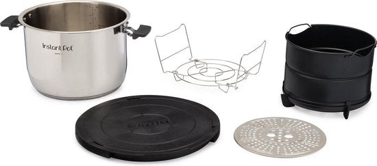 Multicuiseur Instant Pot Pro Crisp 7,6 L + friteuse à air chaud - Autocuiseur 11-en-1 - Mijoteuse - Cuisson sous vide - Friteuse à air chaud - Deux couvercles amovibles - Jusqu'à 8 portions