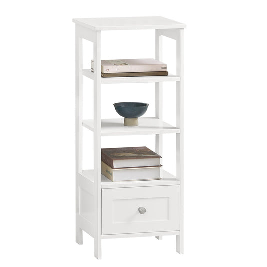 SoBuy Meuble haut latéral - Meuble de rangement de bureau - Max. 45KG - 30 x 28 x 74 cm - Blanc