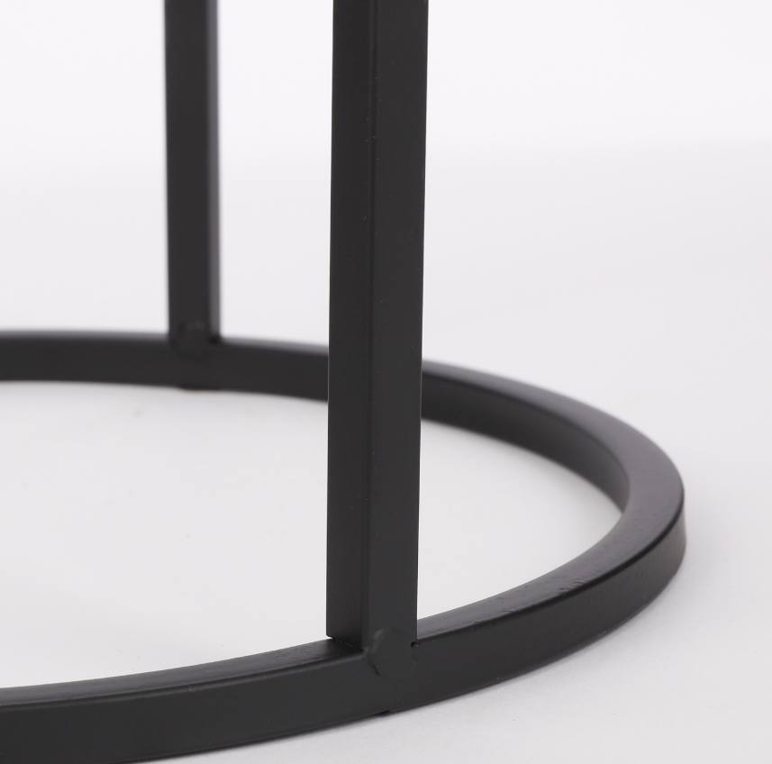 Table d'appoint Mica Quinty - D22 x H50 CM - Noir - Métal