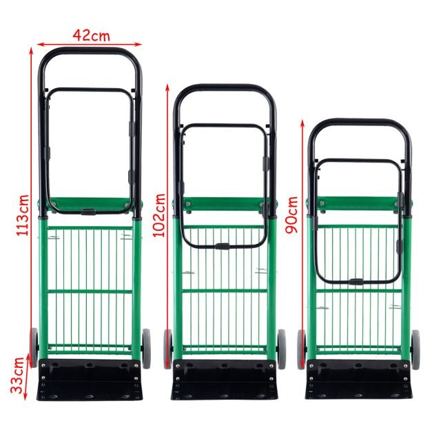 Chariot à steak pliable Coast 2 en 1 Chariot de transport Chariot de transport jusqu'à 90 kg chargeable