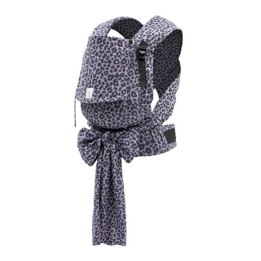 Stokke Limas Carrier Plus, Leopard Lilac - Version 2023 (OCS) - Porte-bébé à demi-boucle - Trois positions de portage - Convient aux bébés de 1 mois/4 kg à 18 kg