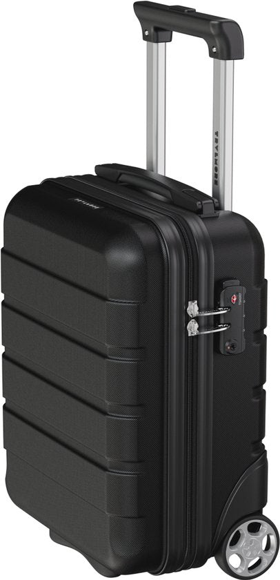 Valise cabine TRVLMORE - 40 x 30 x 20 cm - À placer sous le siège - 24 L - Serrure TSA - 2 roulettes - Noir