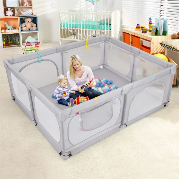 Coast Baby Box avec 50 balles - Gris clair - 189x158x68cm