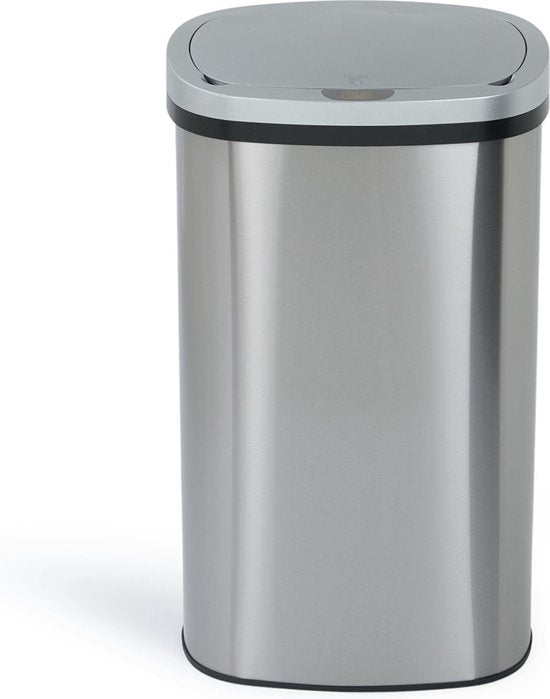 Umuzi Poubelle de nettoyage one touch 58L - argenté