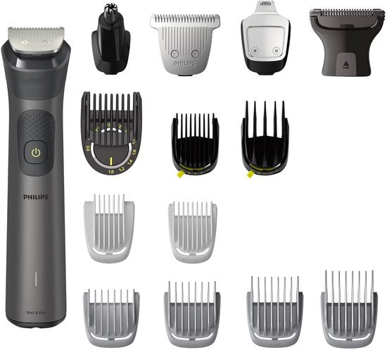 Philips Série 7000 MG7940/75 - Tondeuse tout-en-un - 15 fonctions - Visage, cheveux et corps - Argent