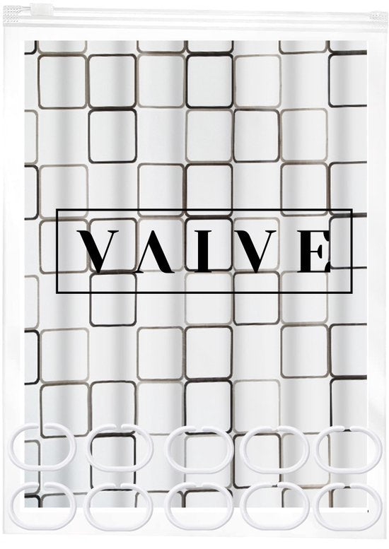 VAIVE Rideau de douche anti-moisissure 180x200 cm - Rideaux de douche - Imperméable - Anneaux inclus
