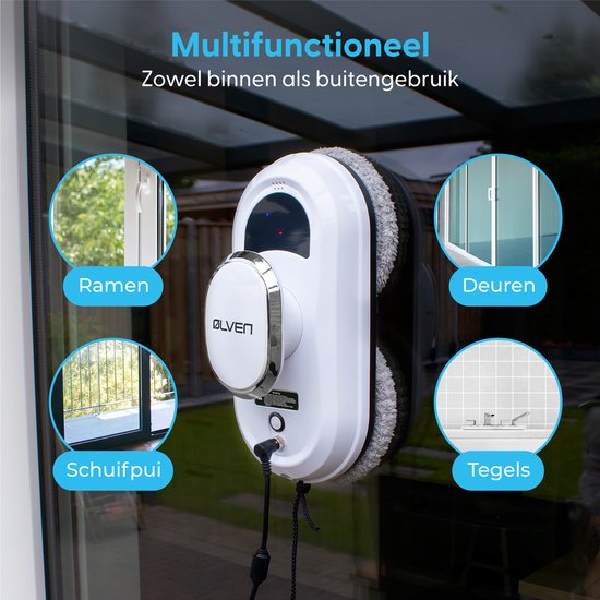 Ølven W11 Robot laveur de vitres - Télécommande incluse - Plug & Play - Anti-chute - Nettoyeur de vitres