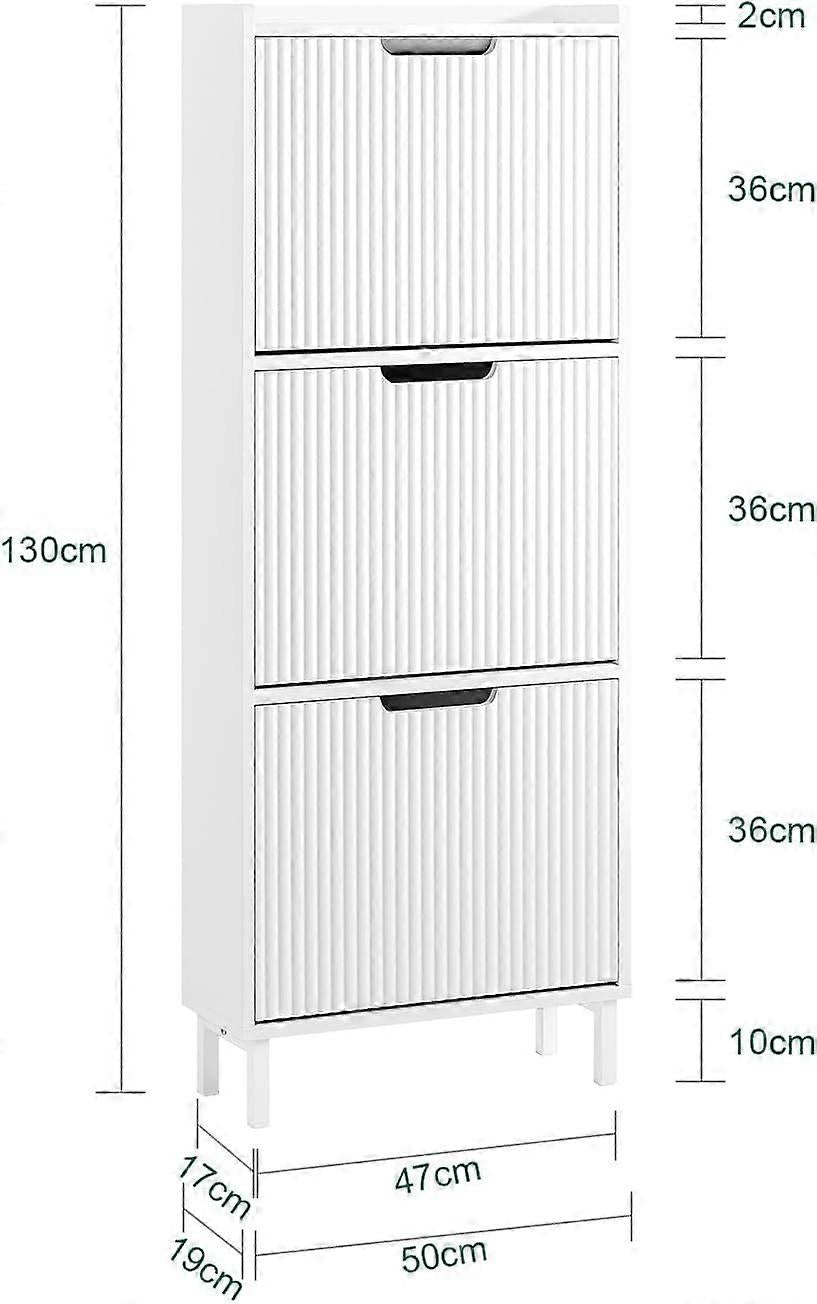 SoBuy - Rangement pour chaussures Rangement pour chaussures - Blanc - L50 x P19 x H130 cm