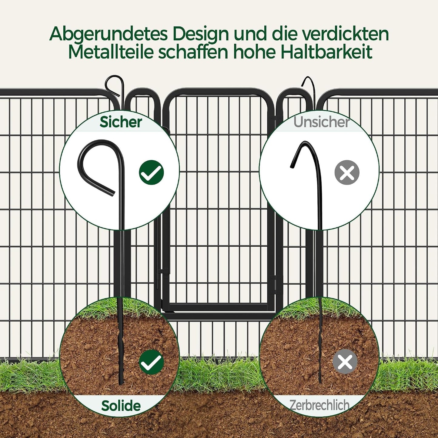 Yaheetech Puppyren - Enclos métallique pour chiots 6 panneaux avec porte - 100 cm de haut - 68 x 100 cm par panneau - Noir