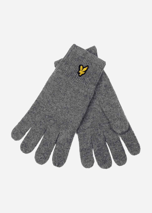 Gants Lyle & Scott Racked Rib - Gris marlé moyen