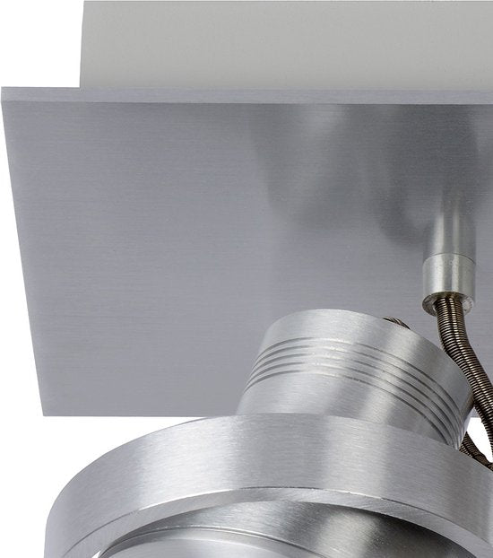 Spot de plafond Lucide LANDA - LED « Dim to warm » - GU10 - 2 x 5 W 3000 K/2200 K - Chrome mat