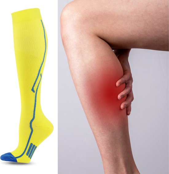 Sport+ Compression Socks 3 Pair Running Socks - Size 41-46 L/XL - Support Socks Women and Men - Hiking Socks - Sports Socks - Nordic Walking Socks