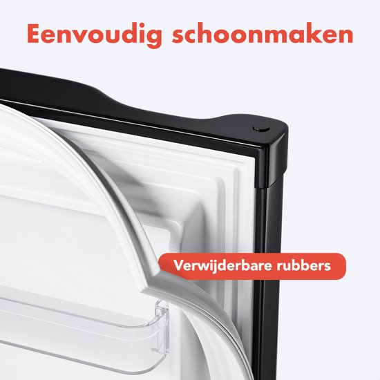 KitchenBrothers Réfrigérateur - 127L - Glacière - Tabletop - Frigo - Freestanding - Noir