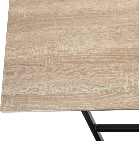tectake® - Lot de 2 tables d'appoint Phoenix pliantes - brun clair - 404778