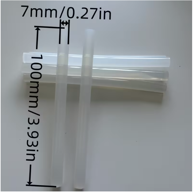 Cartouches de colle (20 pièces) - Bâtons de colle thermofusible - Universelle, durcissement rapide, forte adhérence - 7 mm x 10 cm - EVA - Blanc