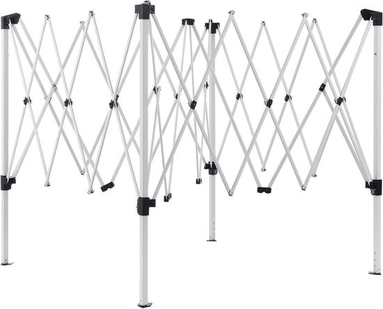 Tente de réception pliable Vivara - 3 x 3m - Gris - Accessoires inclus