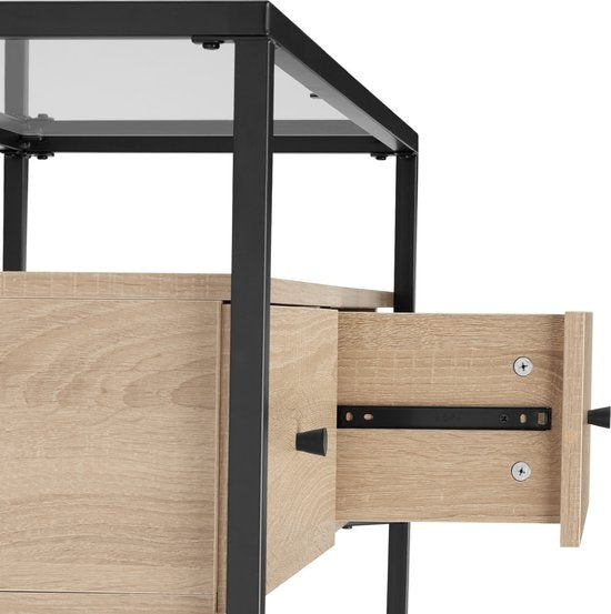 tectake - Table console buffet Lecture - industriel - brun clair - 101,5x41,5x80,5cm - 404691