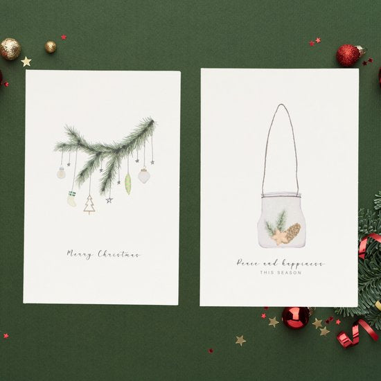 Partizzle 36x Cartes de Noël de luxe avec enveloppes - Cartes de Nouvel An - 2025 Collection / 12 Designs