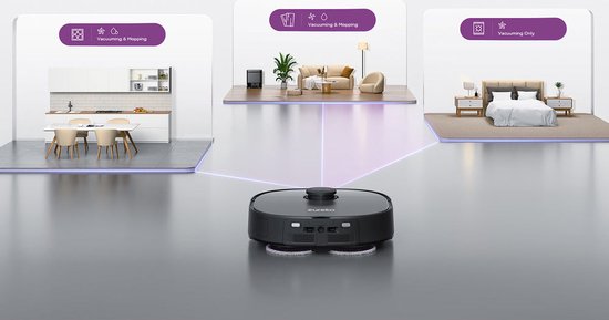 Eureka J15 Pro Ultra Black - Robot aspirateur avec fonction de lavage - autonettoyant - navigation intelligente