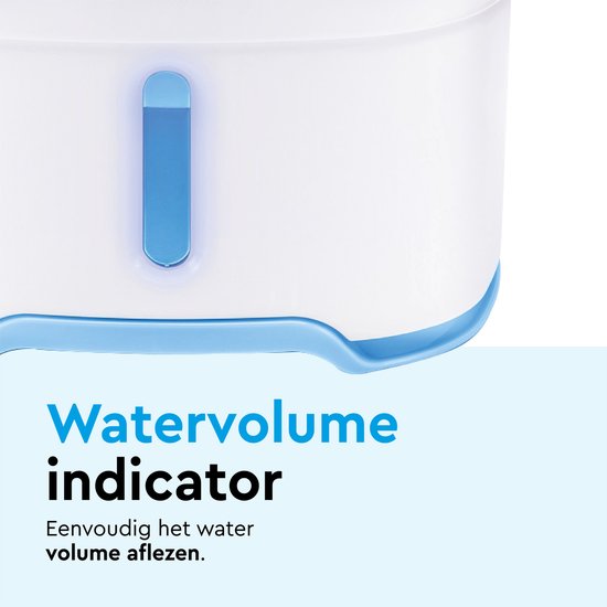 BRASQ Fontaine à boire pour chat et chien 2,5 litres - Fontaine à eau - Fontaine pour chat - Distributeur d'eau - Abreuvoir pour animaux - Blanc - Sans BPA - silencieux - Inclus 4 filtres de rechange + accessoires