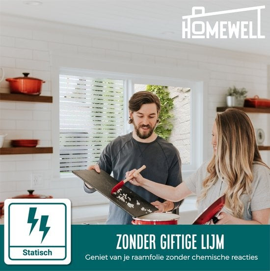 Homewell Film pour fenêtre HR++ 45x300cm - Solaire et isolant - Statique - Rayures