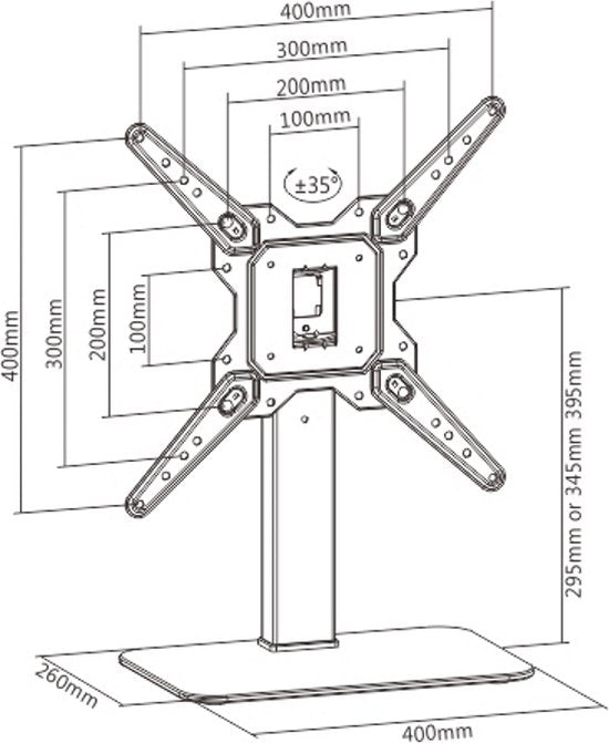 Support TV - trépied TV - écran TV orientable