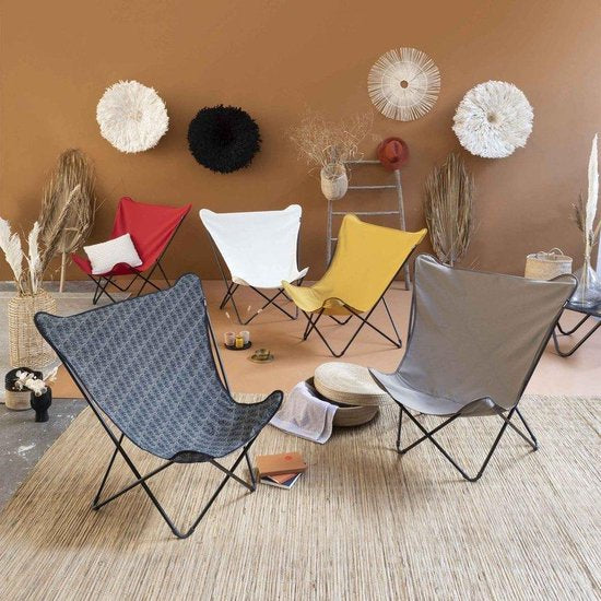 Lafuma Pop Up XL - Chaise papillon - Pliable - Grès/Taupe