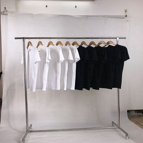 Perel Portemanteau sur roulettes, 1 barre, 120 x 50 x 120 cm, charge max. 75 kg, métal