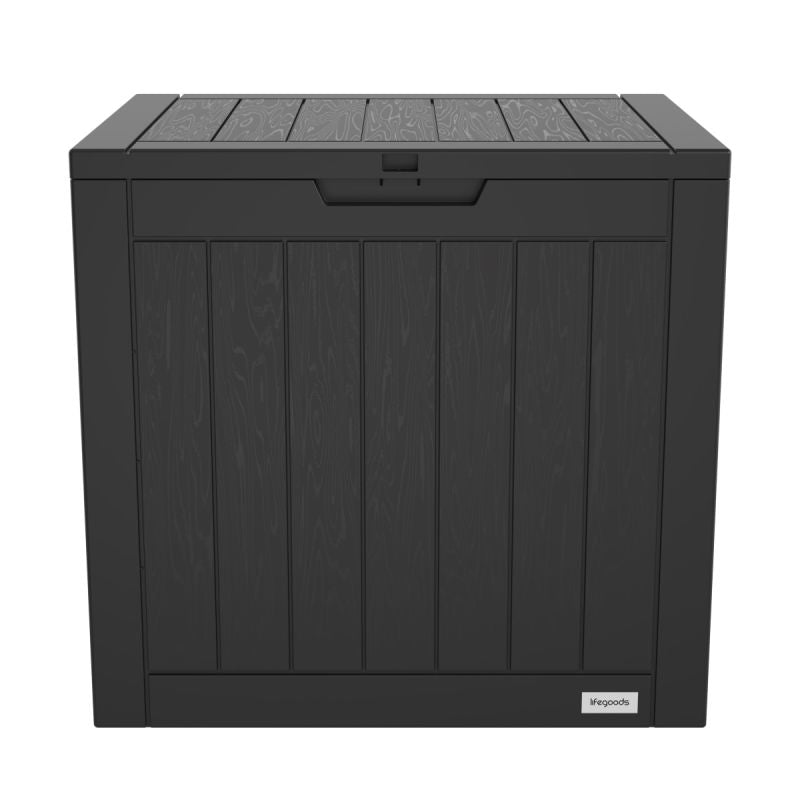 Boîte de rangement Lifegoods 118L - aspect bois - étanche - capacité 55 kg