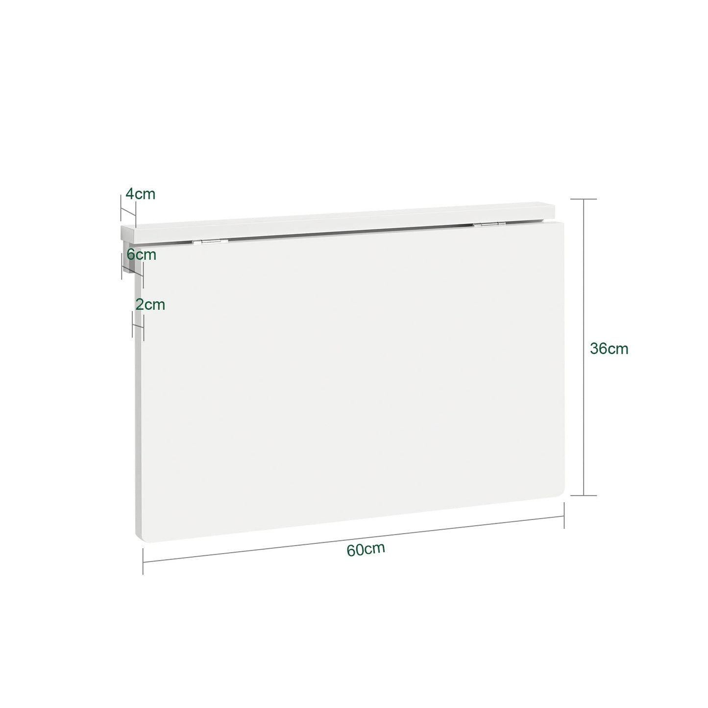 SoBuy FWT03-PF Table de salle à manger pliante - Max. 20 kg - 60 x 40 x 2 cm - Blanc