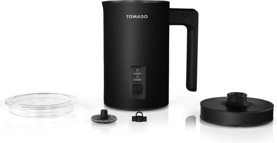 Tomado TMF1201B - Mousseur à lait électrique - Moussage à chaud et à froid - Chauffage - Préparation de cappuccino - Noir mat