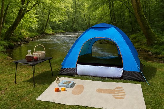 VDD - tente pop up - tente pop up 2 personnes - tente - tente pop up 3 personnes - tente pop up imperméable - 200x200x130 - 2 à 3 personnes - bleu