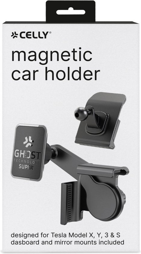 Support pour smartphone Celly Ghost Super - Pour Tesla X, Y, 3 et S - Rotation à 360°