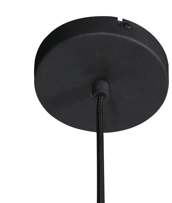 Anne Lighting - suspension - Sable - noir - lin et métal - Ø 60 cm - E27 - 4193ZW