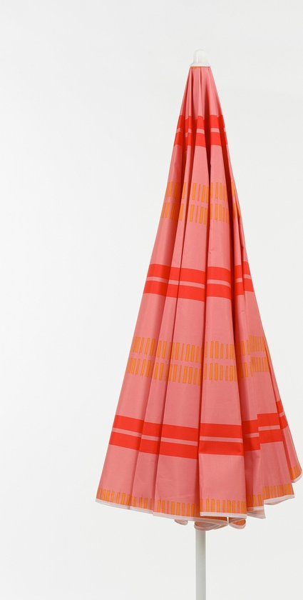 Parasol de plage Mica Decorations Stripe - H 180 x Ø 160 cm - Rose pâle