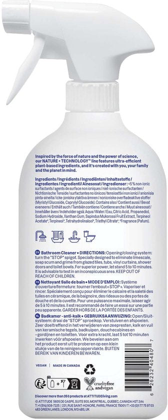 Nettoyant anti-calcaire pour salle de bains et WC