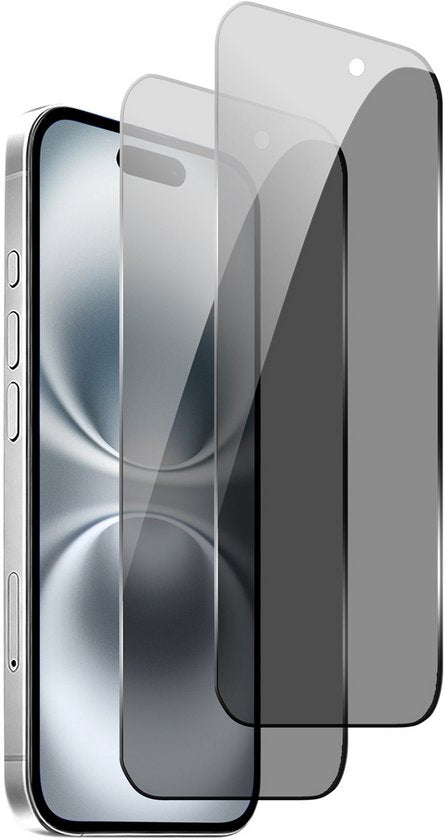 Podec 2x Protecteur d'écran intimité pour iPhone 16 Pro / 17 Pro - Verre de protection trempé - Transparent et résistant aux rayures - Protecteur d'écran en verre trempé