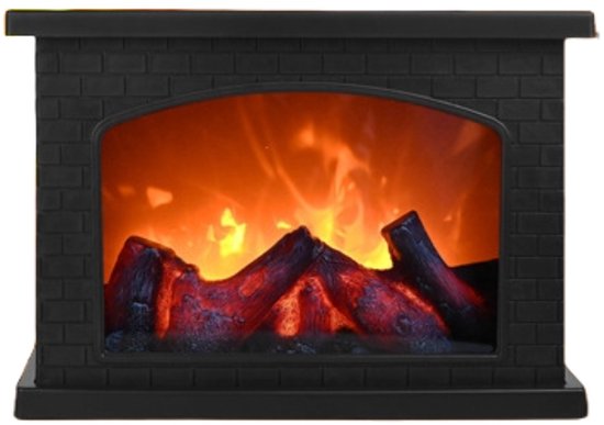 Ceruzo Led Atmosphere Fireplace - H20x12x28 cm- Mini Lanterne Cheminée Ouverte
