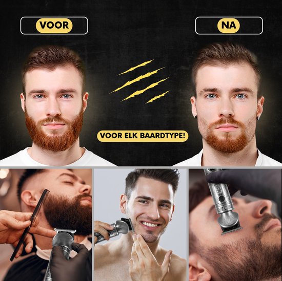 Tondeuse barbe homme 6-en-1 - Tondeuse pour barbe et corps - 6 accessoires inclus - Tondeuse corps homme - Tondeuse corps homme - Tondeuses - 0.5-15MM - Nez et oreilles - Multitrimmer - Hair Trimmer - Trim Device Beard Machine - Multigroomer